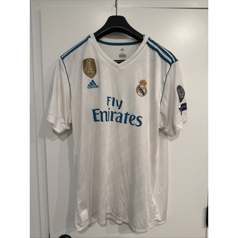 REAL MADRID ADIDAS 2017/2018 FOOTBALL HOME SHIRT JERSEY #7 RONALDO AZ8059